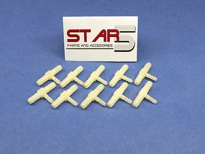 Dental Fitting Connector 1/8'' X 1/8" X 1/16" Barb Plastic Set /10 Pcs STAR5  - Image 1 of 2