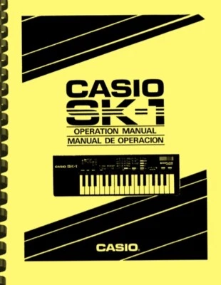 Casio SK1 SK-1 Keyboard USER'S GUIDE OWNER'S MANUAL - Image 1 of 3
