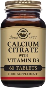 Solgar Calcium Citrate with Vitamin D3 60 Tablets - Picture 1 of 8