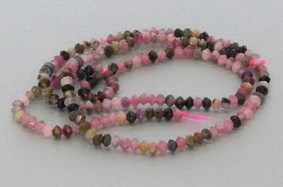 0.38 lfm (64,61 € */ 1 lfm) Turmalin bunt Edelstein Strang Stern facettiert Schm - Bild 1 von 2