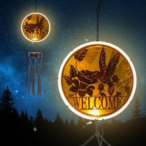 Outside 38.8" Metal Memorial Wind Chime for Garden Decor Windchimes with Lights - Picture 1 of 8