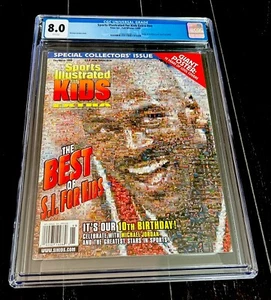 MICHAEL JORDAN RARE 1999 NO LABEL SI FOR KIDS CARD INSERT MJ BEST CGC 8.0 - Picture 1 of 3
