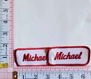 Michael Name Tag Uniform Patch Badge Applique Crest Logo Emblem Lot Of 2 - Picture 1 of 1
