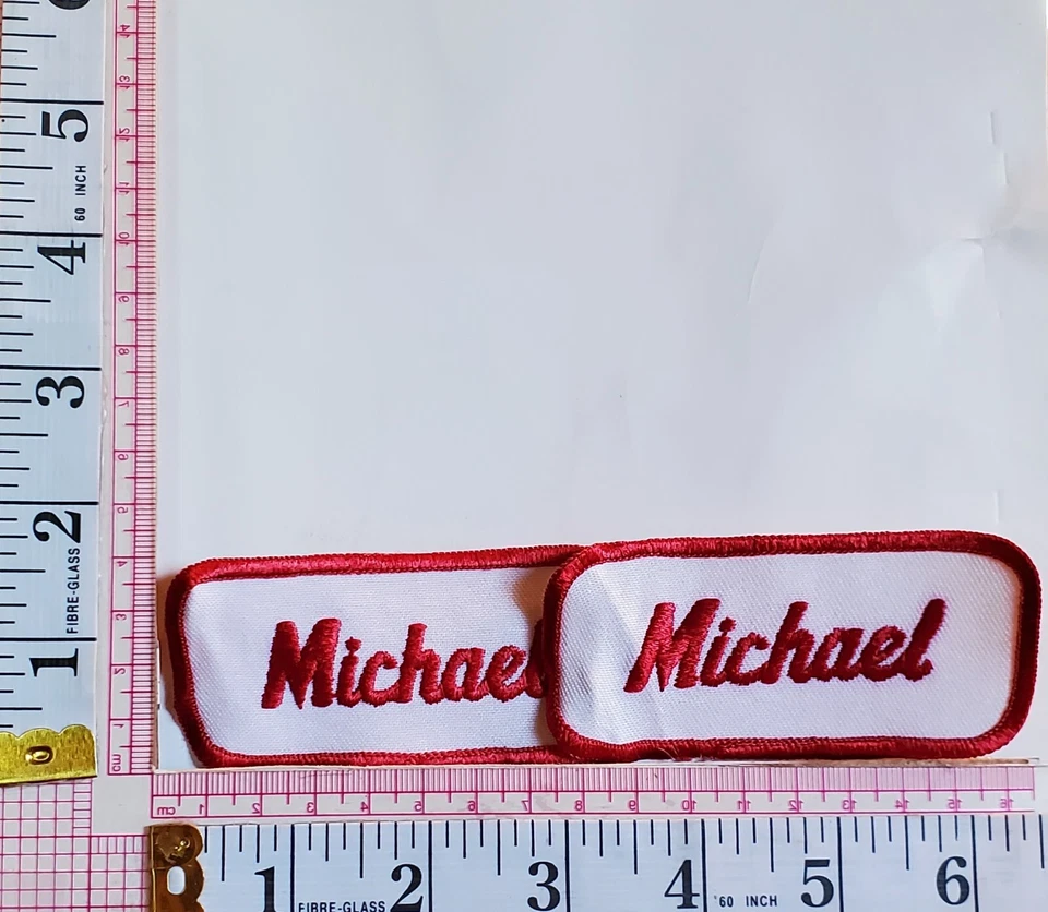 Michael Name Tag Uniform Patch Badge Applique Crest Logo Emblem Lot Of 2 - Image 1 of 1