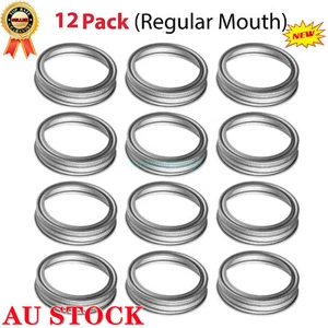 12 Pcs Regular, Carbon Steel Screw Bands Rings for Mason, Canning Jars ,Ball - Picture 1 of 3