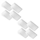  8 Pcs White Pvc Furniture Mat Clear Table Cloth Wear- Resistant Shims Door