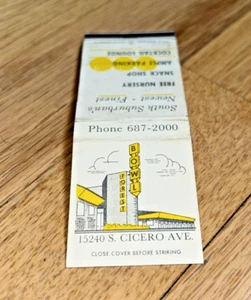 Old Matchbook Cover FOREST BOWL 15240 S. Cicero, OAK FOREST ILLINOIS - Picture 1 of 3