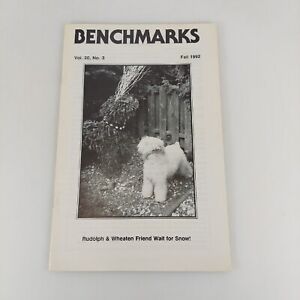 Soft Coated Wheaten Terrier Club Of America Benchmarks Magazine Vol 20 No 3 1992