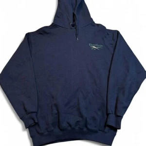 Vintage 90s Reebok navy blue hoodie size small but fits a bit bigger. - Picture 1 of 4