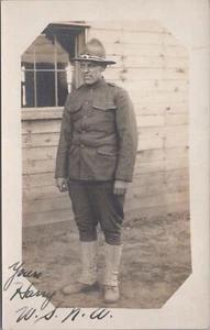 RPPC Postkarte Militär Sargent Harry J Snickle #2 - Bild 1 von 2