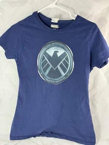 PORT & COMPANY Marvel Navy blue crew neck tee shirt for young teens/girls - Picture 1 of 9