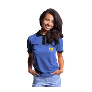 Damen ESD Poloshirt, blau - Bild 1 von 1