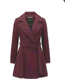 Forever New Bourdeux Belted Coat 10 As New Rrp $189 - Picture 1 of 11