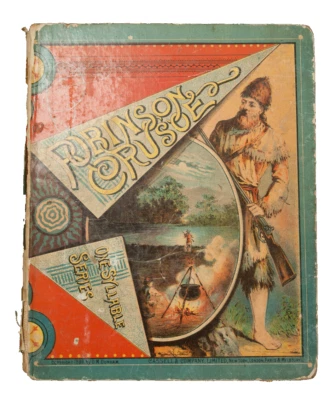 Robinson Crusoe Single Syllable 1888 Dunham Vintage Book (O4R) Children's - Image 1 of 4