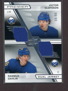 2021-22 Upper Deck Premier Dual Jerseys #PDDO Victor Olofsson/Rasmus Dahlin /99 - Picture 1 of 1