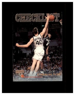 Allen Iverson 1996 Score #79 Basketball Rookies Checklist Georgetown Hoyas MINT - Image 1 of 2