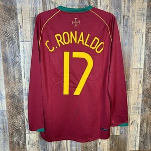 Portugal 2006 Home Football Long Sleeve Jersey Cristiano Ronaldo #17 Nike Medium - Picture 1 of 10