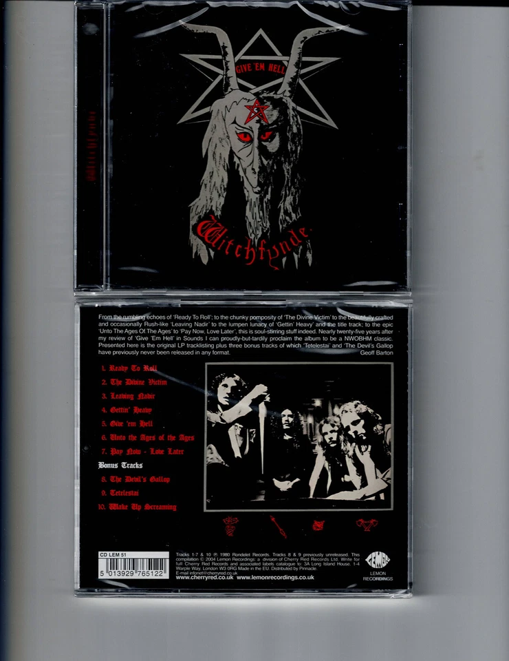 WITCHFYNDE - GIME 'EM HELL (CD 2004) NEW *3 BONUS TRACKS* Foto 1 de 1