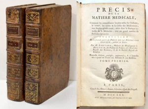 PRÉCIS DE LA MATIÈRE MÉDICALE, J. Lieutaud 1770, éd° augmentée 2 T. Médecine - Picture 1 of 7
