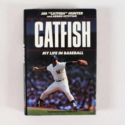 Jim Catfish Hunter Signed Book Catfish My Life in Baseball - COA JSA - Image 1 of 4