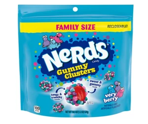 Nerds Gummy Clusters Candy, Very Berry, Resealable 18.5 Ounce Big Bag - Picture 1 of 9