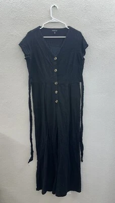 Mono Express para mujer talla grande negro manga corta cuello en V de una pieza Foto 1 de 4