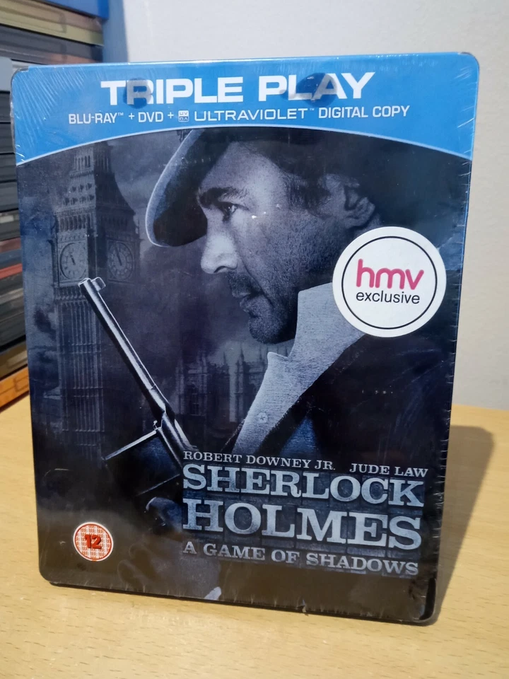 Sherlock Holmes a Game of Shadows Steelbook - DVD W4vg The Cheap Fast Post