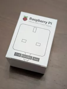 Raspberry Pi 4 Model B Official PSU, USB-C, 5.1V, 3A, UK Plug, Black - Picture 1 of 3