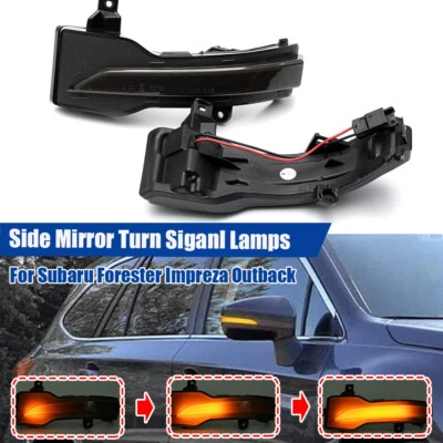 Lámpara de señal de giro de espejo lateral LED secuencial para Subaru Forester Impreza Outback Foto 1 de 4