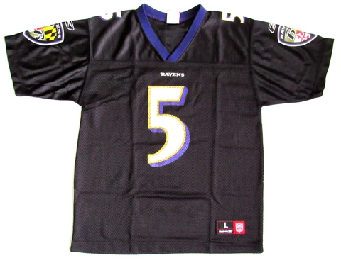 Joe Flacco Baltimore Ravens #5 Jersey Boy's Size L 14/16 Reebok Cover