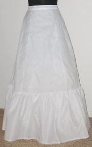White 24" Waist Full Length Crinoline 41" Long 1/2 Slip - Picture 1 of 1