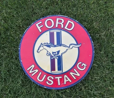Ford Mustang Sign - Metal - Open Road Brand. 12” Garage - Mancave - Image 1 of 4