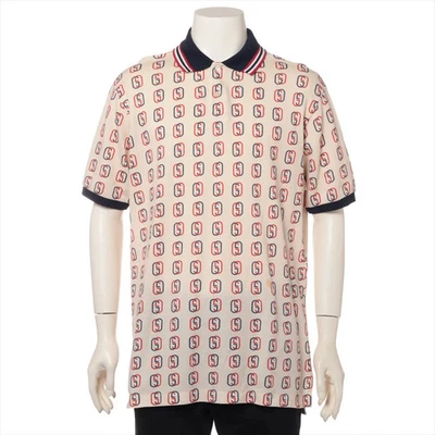 Camisa polo masculina Gucci GG algodão S bege 575221 Há manchas - Imagem 1 de 4
