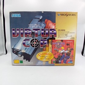 Virtua Gun Sega Saturn SS 1 Gun Controller & Virtua Cop Japane Game Boxed Tested