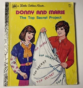 Vintage 1977 DONNY AND MARIE The Top Secret Project 1st Print Little Golden Book - Bild 1 von 4