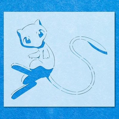 LAZER NINJA Mew Pokemon Schablone: Mylar Airbrush Wandbild Malerei Basteln - 190 Mikron, DIY