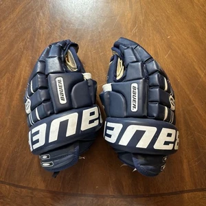Bauer Supreme 2000 Leder Eishockey Spieler Handschuhe Navy Jr Große 13 - Bild 1 von 8