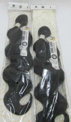 ** Лот из 2 ** Shake-N-Go ~ органический тела волна 20» ~ цвет 1 черный - Изображение 1 из 4