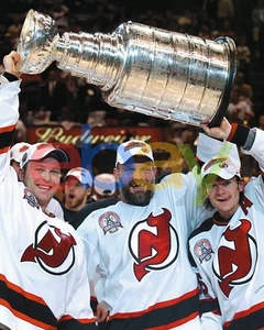 Martin Brodeur, Ken Daneyko, Patrik Elias 2003 Copa Campeones Diablos 8x10 NHL Foto - Imagen 1 de 1