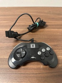 High Frequency Black Wired Controller Vintage For Sega Saturn Very Good 8E