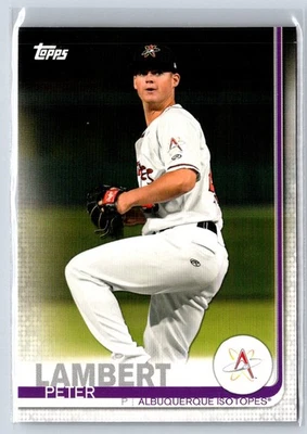 2019 Topps Pro Debut 62 Peter Lambert Albuquerque Isotopes Baseball Card - Image 1 of 2