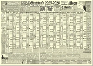 Gwydion's 2023 Mondkalender A3 Poster einzigartig - Bild 1 von 5