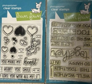 Lawn Fawn Clear Stamps All my Heart & Better Together - Picture 1 of 1