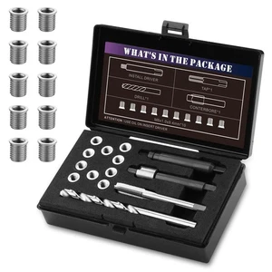 M6X1.0 Thread Repair Kit with 9.4mm Insert HSS Drill, Tap, Installation Driver, - Picture 1 of 7