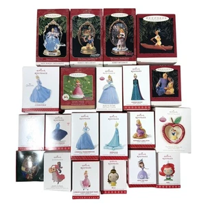 Hallmark Disney Princess Rapunzel Belle Frozen Ariel Ornament Lot Of 21 NEW - Picture 1 of 8