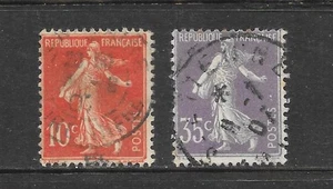 FRANCE: 1906 10c and 35c Soweres Thin figures vf used good perfs  SG 328 / 329 - Picture 1 of 1