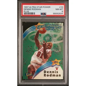 1997 Fleer Ultra Star Power Plus #10SPP Dennis Rodman PSA 8 Chicago Bulls Pop 14 - Picture 1 of 8