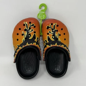 Crocs Classic Clogs Retro Hot Rod Flames Children Youth C4 C5 C6 C7 C8 C9 NEW - Picture 1 of 18