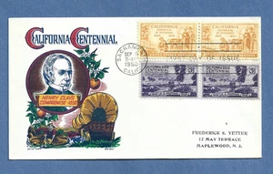 CALIFORNIA CENTENNIAL FDC SEP 9,1950 KEN BOLL VINTAGE COVER= - Picture 1 of 1
