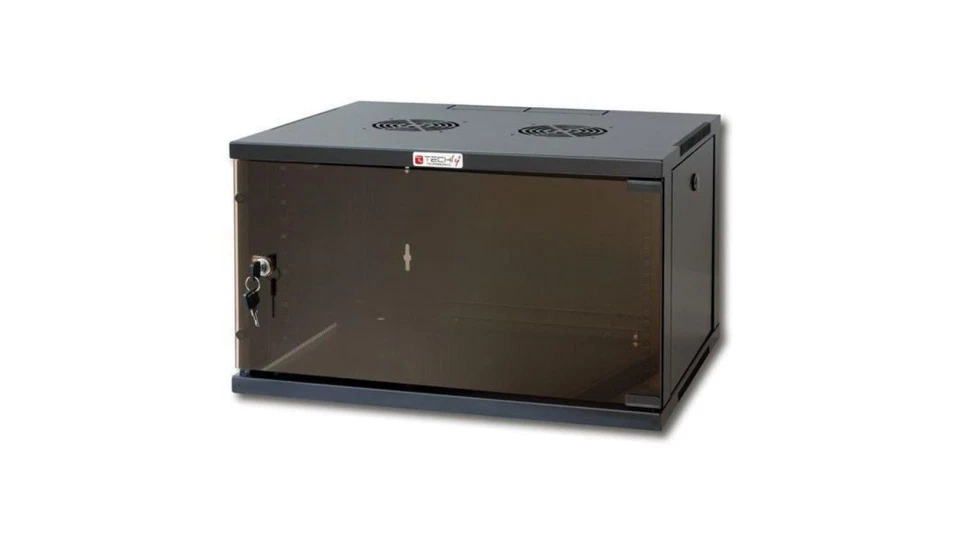 Rack 19 9U hanging cabinet 540x450 mm assembled black /T2UK - Image 1 of 1